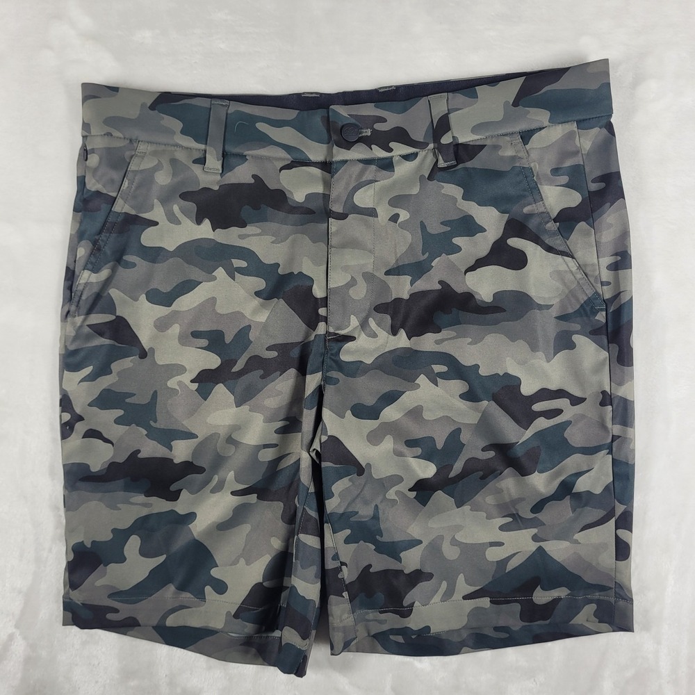 Good Good Golf "Can't‎ See Me Sport" Shorts Men's 32 Green Grey Camo Performance